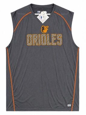 MLB Baltimore Orioles Gray Sleeveless Tank Top with Orange Accents NWT 2XL